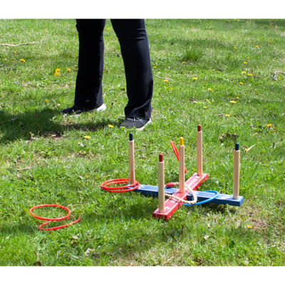 GSE Loop Hoop Ring Toss Game Set with Rope Rings, Plastic Rings and Carrying Bag