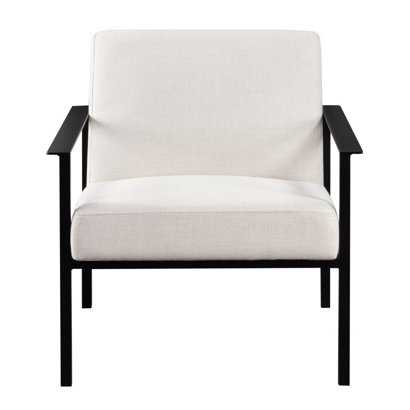 Fauteuil d'appoint en métal blanc Millie