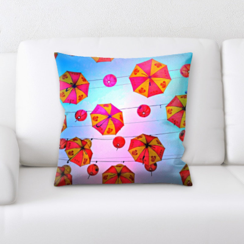 Geometric Microsuede Throw Pillow