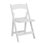Ensemble de 4 chaises pliantes rembourrées en plastique blanc