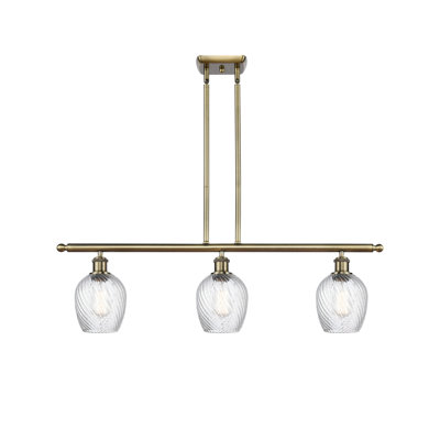 Luminaire suspendu linéaire à 3 lumières pour îlot de cuisine Erma