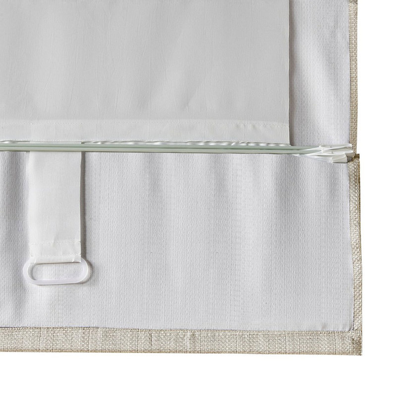Store romain sans cordon obscurcissant Basketweave, Ivoire ivoire, L 33 po x L 64 po