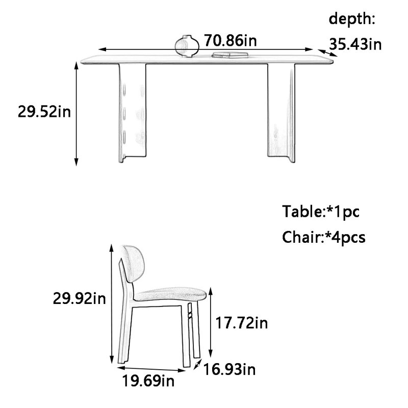 Kinner, 29.52"H x 70.86"L x 35.43"W