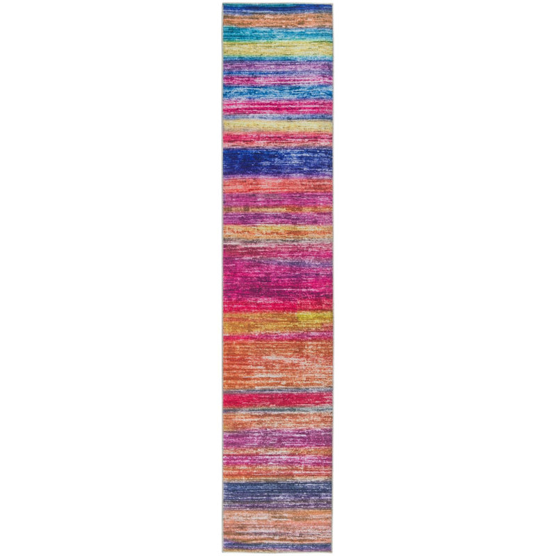 Ikhasa Chenille Abstract Indoor Rug, Runner 2'6" x 12'