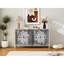 Buffet buffet, armoire de rangement avec rangement, armoire de rangement moderne avec 4 portes et tablettes réglables pour le salon, la salle à manger, la cuisine et le vestibule