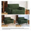 Iliana Upholstered Green Corduroy Square Arm Tufted Club Chair with 2 Pillows-655116706