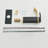 Bathroom Sink Faucet Waterfall Lavatory Vanity Faucet Single Handle Black&Gold