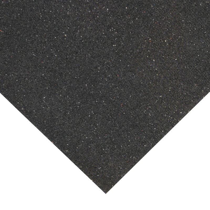 Black Heavy Duty Recycled Rubber Mat, 3/4-Inch x 3 x 4-Feet