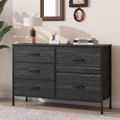 Commode à 5 tiroirs avec commode en bois Chaseburg