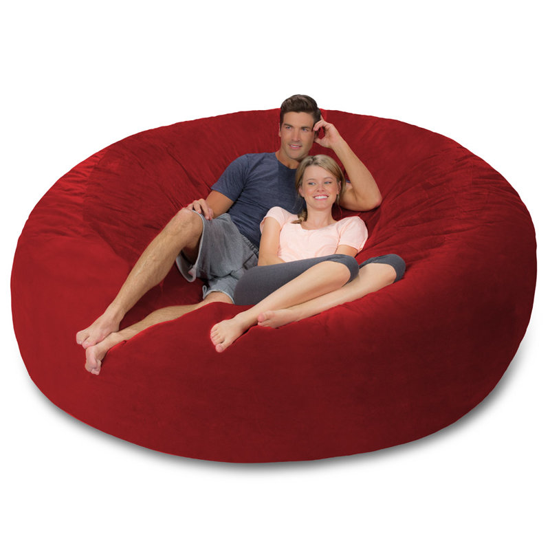 Bean Bag Chair - Shredded Memory Foam Filled Round Furniture Bean Bag Chair with Removable and Machine Washable Cover - Breton Bean Bag Sofa Lounger with Soft Micro Fiber Cover - Multiple Colors, Multiple Sizes and Fabrics