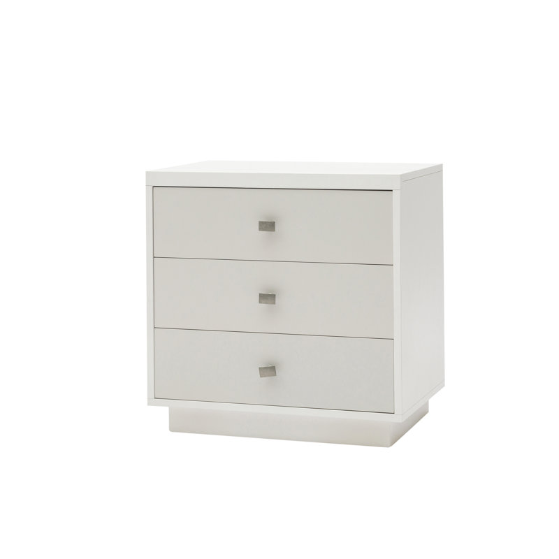 Jadrien 46cm W Manufactured Wood Bedside Table, Grey