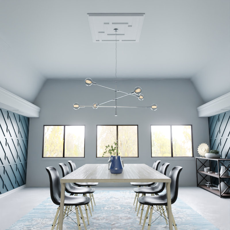 Médaillon de plafond contemporain en PVC de qualité architecturale Knox, H 1 po x l 30 po x p 30 po