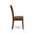 5 Piece Dining Room Table Set Includes a Square Kitchen Table and 4 Linen Fabric Dining Chairs, Mahogany-37651033-124387020-124387021