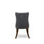 Ensemble de 3 tables de cuisine pour petits espaces comprenant une table de salle à manger ronde et 2 chaises Parson en tissu de polyester, 42 x 42 pouces, noyer antique-133011140-91898352