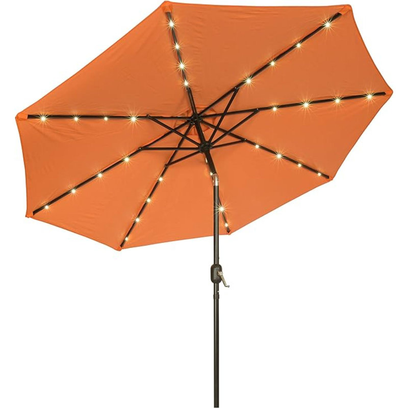 Parasol solaire à DEL 9 pi, Orange