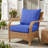 Indoor/Outdoor 5" Thick Deep Seating Cushion Set Seat/Back Cushion for Chairs Loveseats Sofas-111954907