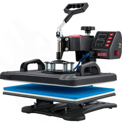 Heat Press, 5 In 1 Heat Press Machine Machine 12X15, Clamshell Sublimation Transfer Printer Fast Heat-Up, Digital Precise Temperature Control, Vinyl Heat Press For T-Shirt Plate Mug Cup, 900W