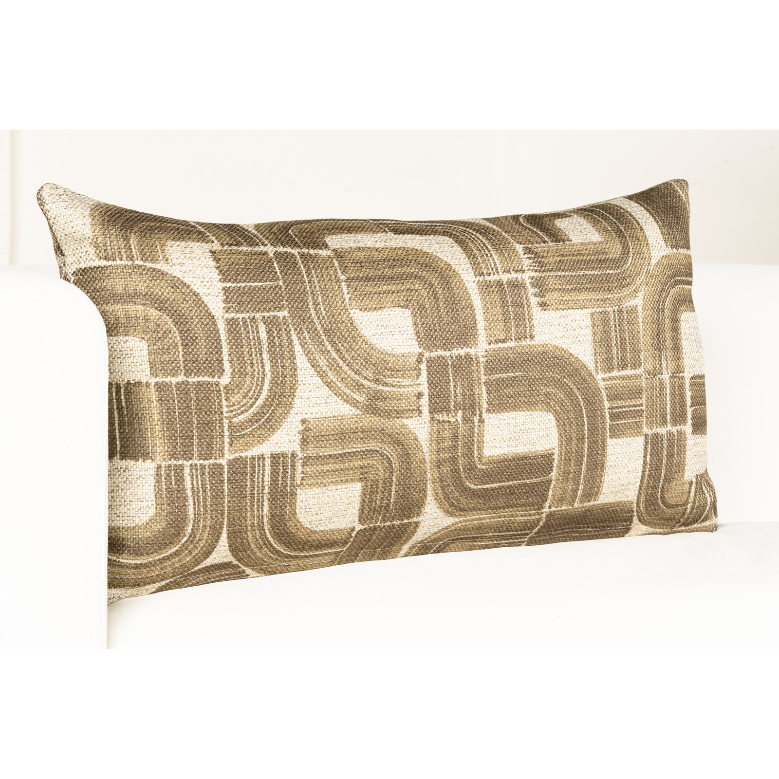 Throw Pillow, Teak, Polyester, 21" x 12"