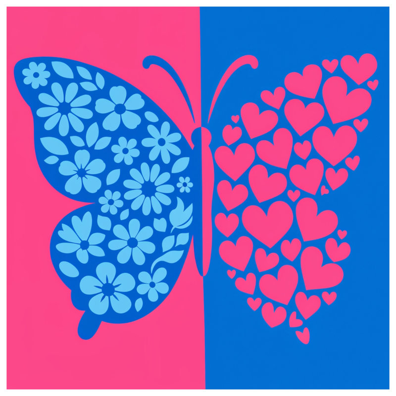 Rideaux de douche Butterfly, L 70 po x H 93 po