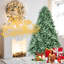 Arbre de Noël bleu teinté de 7 pi, 2518 pointes, système à charnières à installation rapide, arbre de support robuste de 84 po avec teinte, branches Pe + pour l'installation, base en métal stable