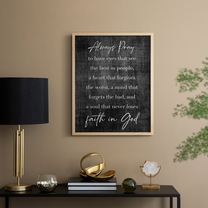 Faith in God Framed Print - Solid Wood