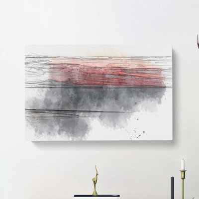 Sunset Over Alaska In Abstract - Wrapped Canvas