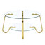 Table basse rétro en verre trempé à structure métallique minimaliste, élégante et polyvalente pour tout salon-780204565