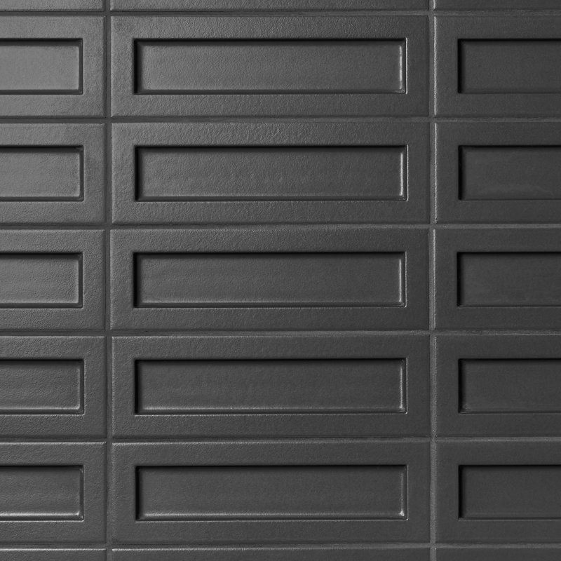 Arlo 3X11 3D Matte Ceramic Wall Tile, Black