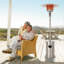  Chauffe-terrasse avec table 48 000 BTU avec système d'allumage électronique avec roues - Acier inoxydable-100847389