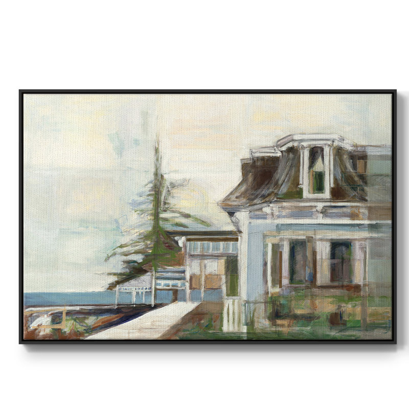 Port Townsend - Toile tendue avec châssis de qualité supérieure, H 25 po x l 17 po x P 2 po, Noir