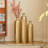 Cory-Lee Handcrafted Metal Floor Vase with Golden Scales, Large Flower Vase(Set Of 3)