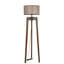 Lampe sur pied de style scandinave, noyer et beige, d'une hauteur de 67,0 pouces | Corps en bois sapin avec peinture électrostatique séchée au four | Douille E27, 40 W maximum | Conception élégante pour les salons et les chambres à coucher modernes, éclairage élégant et fonctionnel-306361808