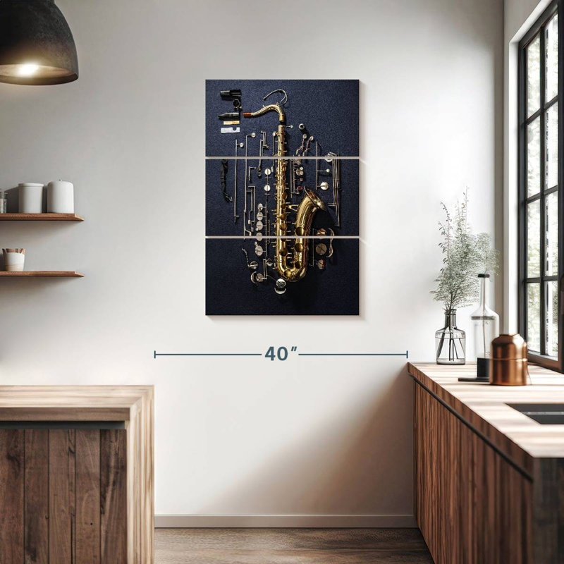Abarca saxophone démonté, H 38 po x l 24 po