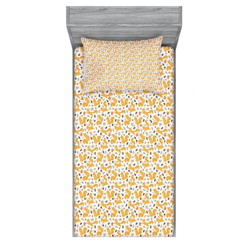 Autumnn Microfiber Sheet Set, Twin XL Sheet Set with Fitted Sheet