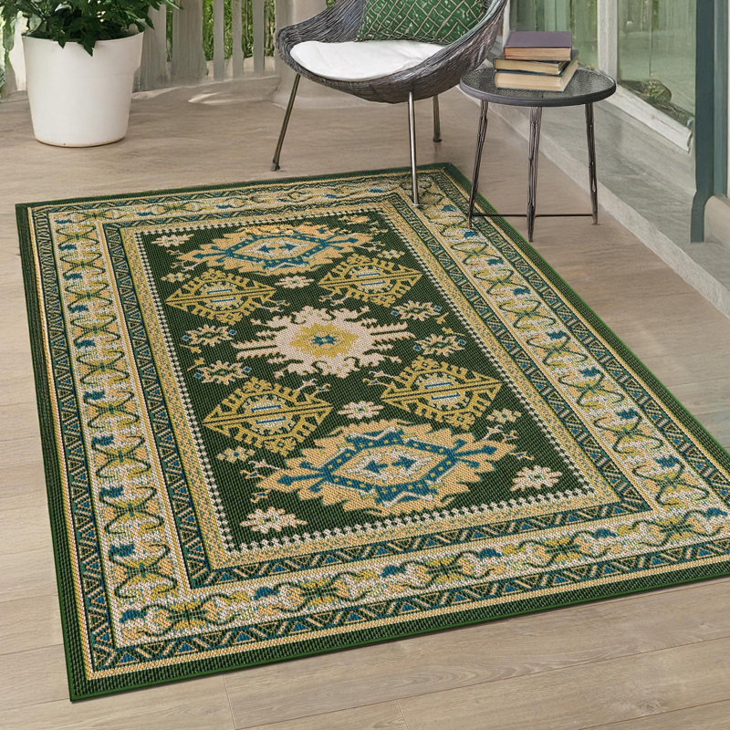 Tapis intérieur / extérieur Loreto Loreto Loreto, Rectangle 7 pi 10 po x 10 pi