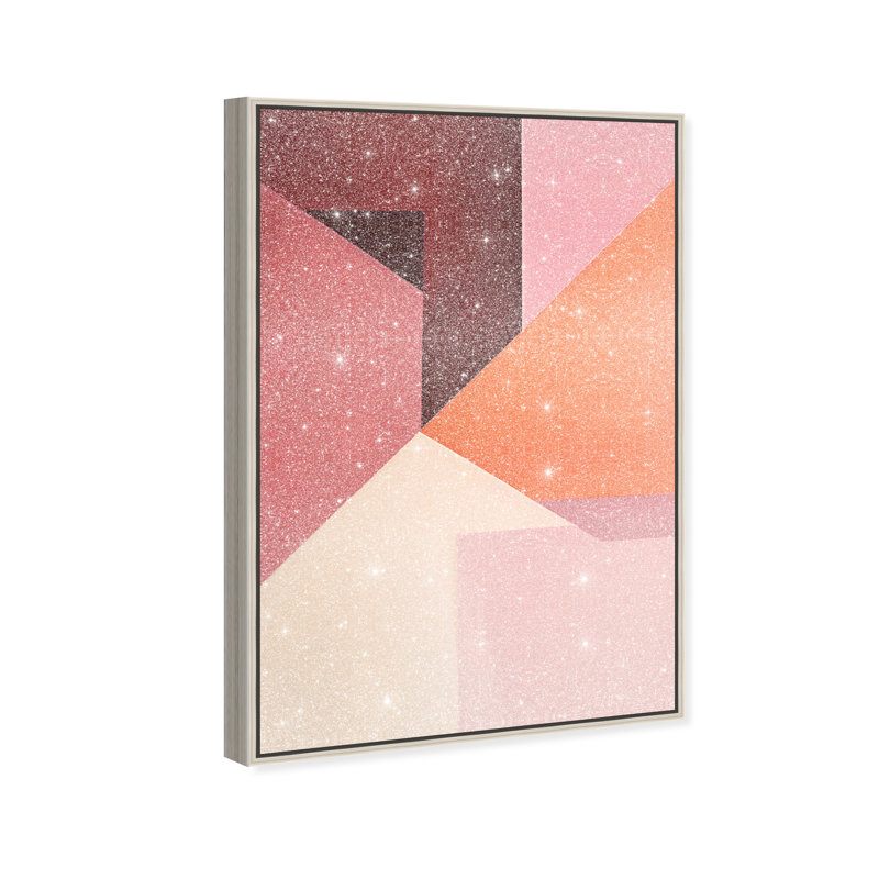 Berry Juice Canvas Abstract Print by Oliver Gal, Black Frame, 10 x 15, 31"H x 21"W, Silver Frame