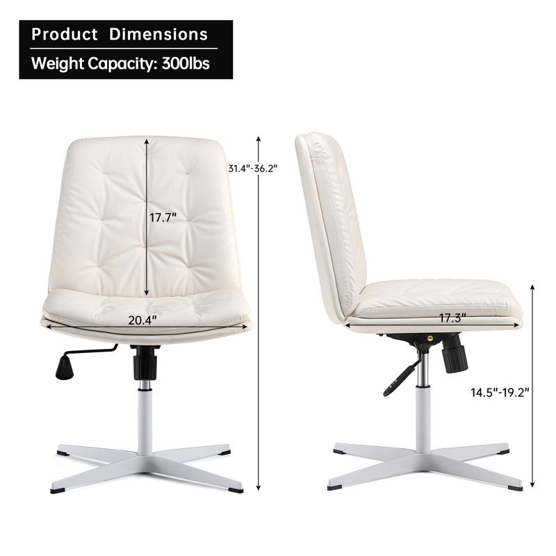 Chaise de travail Jhovan, Blanc