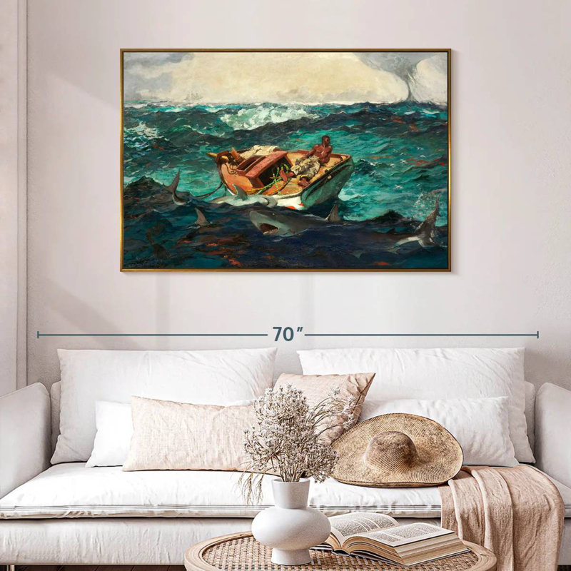 Le Gulf Stream 1899, 46 po x 31 po, Cadre flottant doré