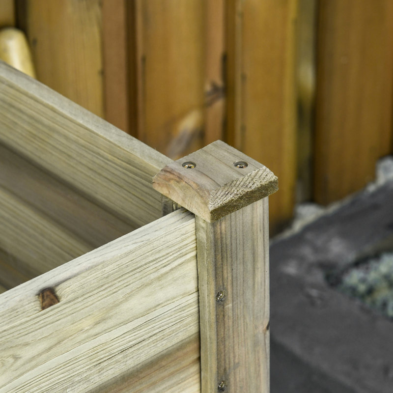 Jardinière surélevée de 36 po x 20 po et 30 po avec tablette pour créer une plante colorée
