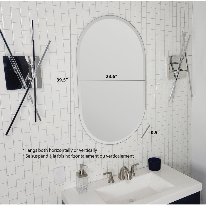 Arduina Oval Wall Mirror, 39.5" H x 23.6" W