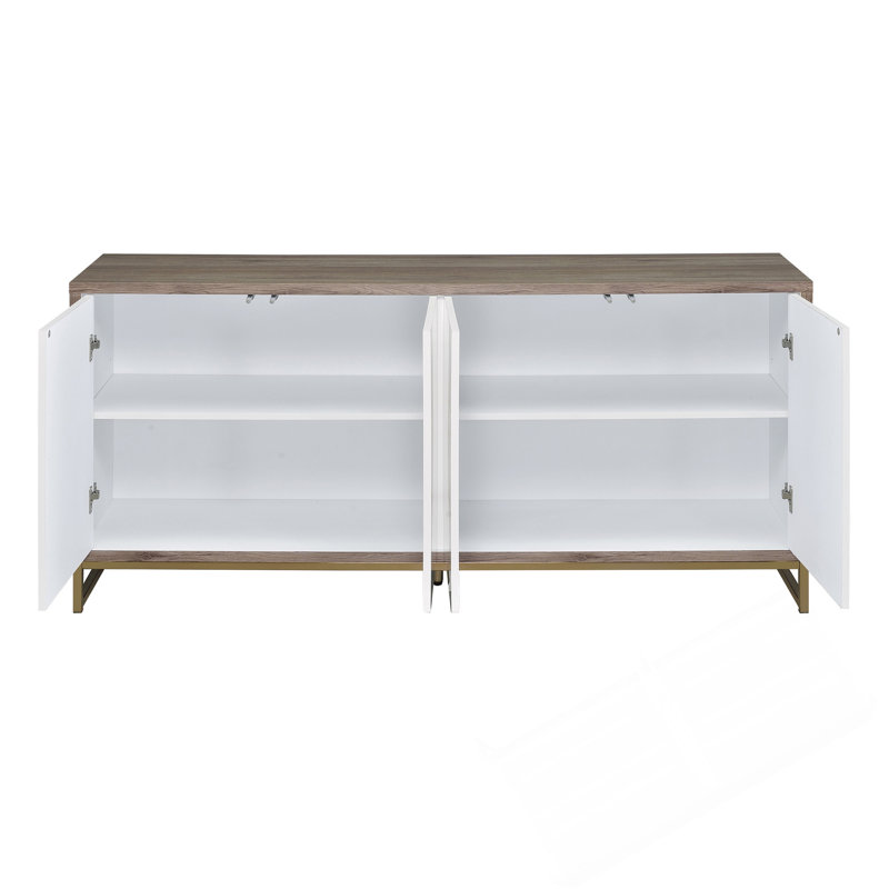 Console avec peinture marbre blanc