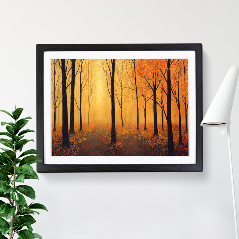 Fancy Autumn Forest - Framed Print, Black Framed, 46cm H x 64cm W x 2cm D