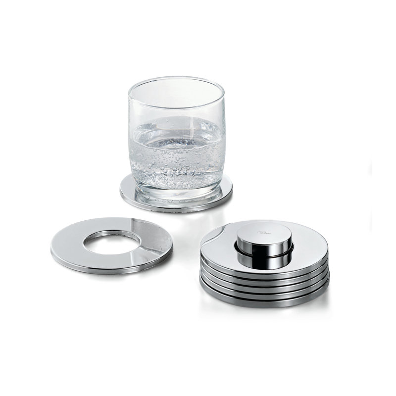 Rubber Round 7 Piece Coaster Set