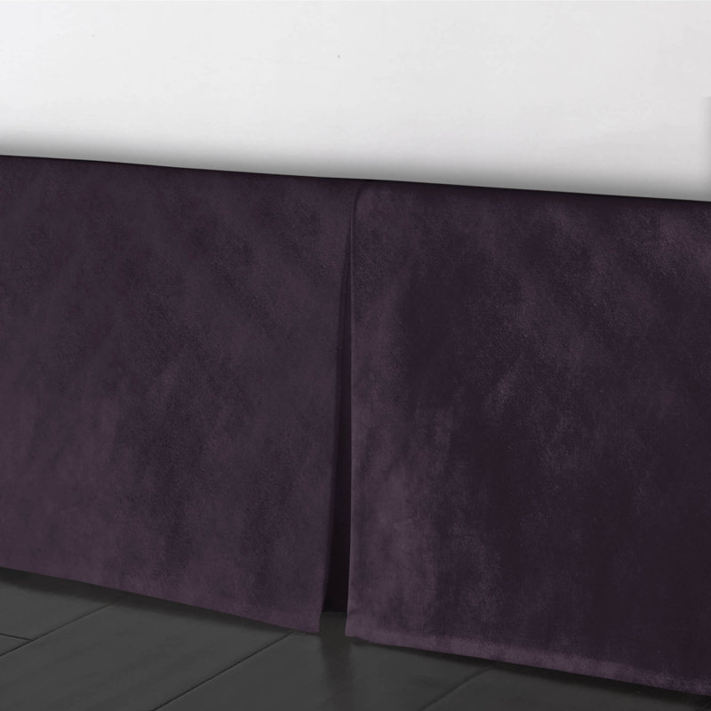 Jupe de lit en velours, Grand, 18", Mauve