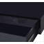Bureaux d'écriture, noir Coleen moderne ultrabrillant Bureau chromé avec port USB & amp; 2 tiroirs | Noir | Métal, bois composite-1234300639