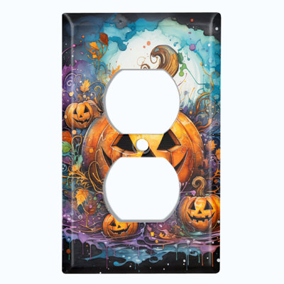 Christmas Festive Tree Lights 1 - Gang Duplex Outlet Standard Wall Plate