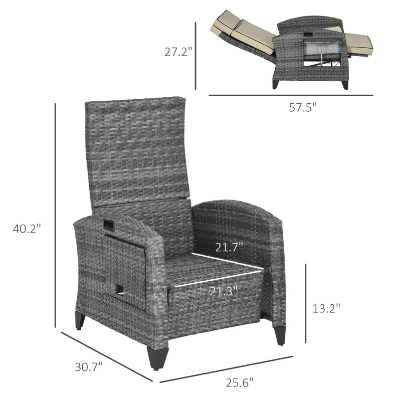 Méridienne inclinable, Fauteuil inclinable d'extérieur