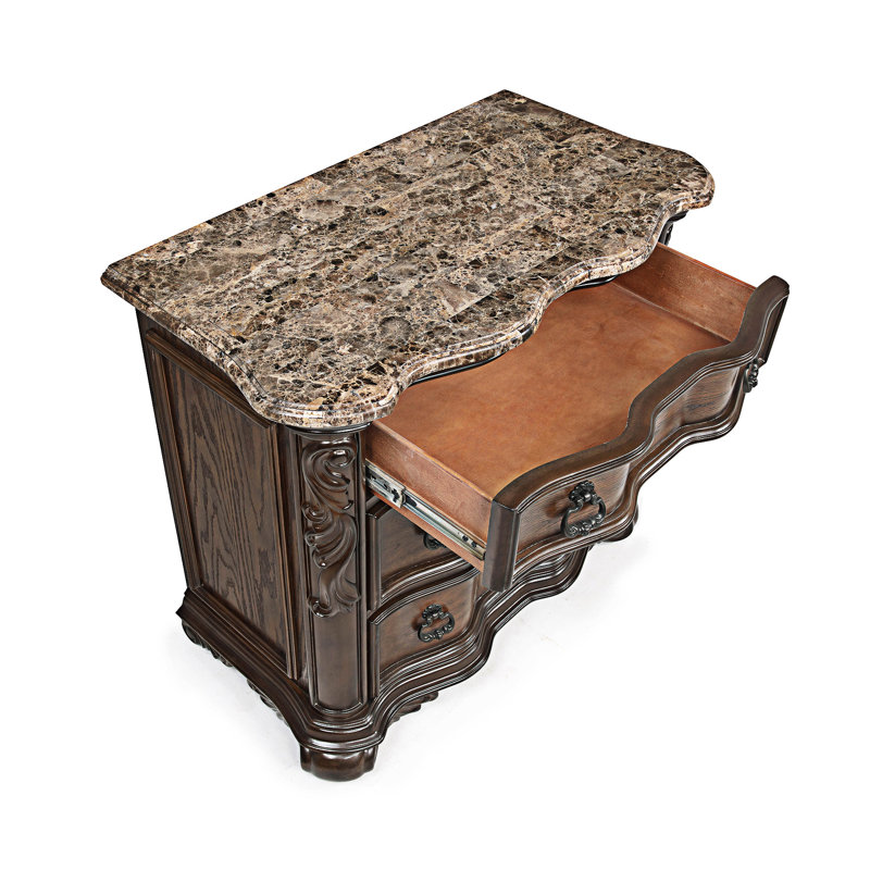 Table de chevet avec tiroirs