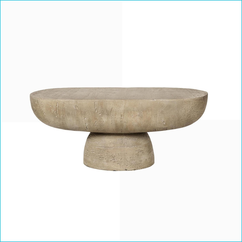 Table basse en magnésium-crème moderne pour le salon, surface de décoration polyvalente et surface spacieuse