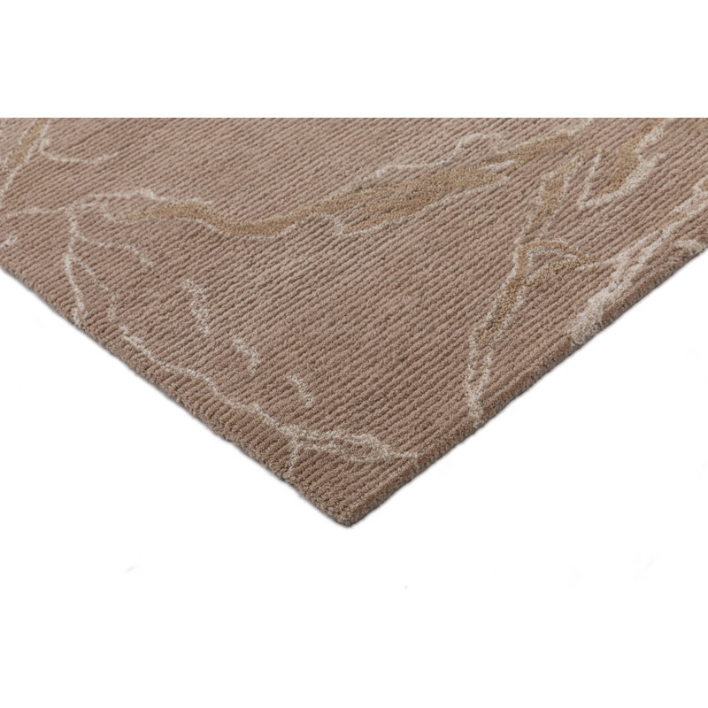 Dannie Ada Hand-Tufted Wool Abstract Area Rug, Runner 2'6" x 8', Clay
